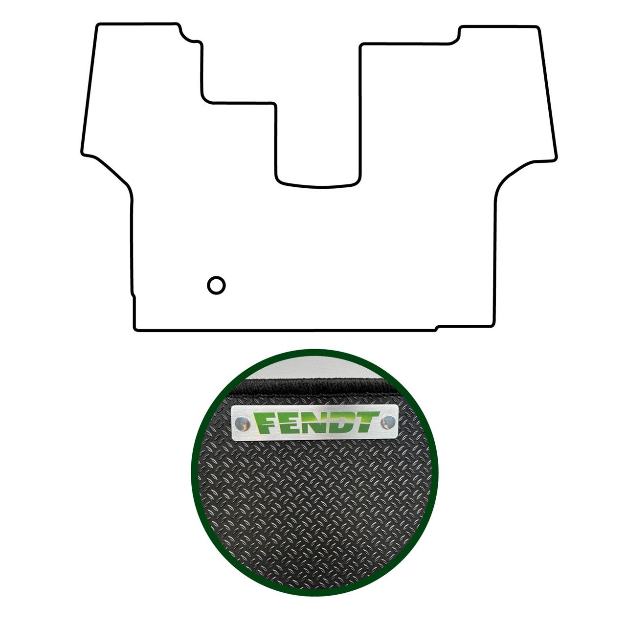 Резиновый напольный коврик PA / FENDT VARIO 400, 700, 800 COM 3 (<2007) - с моторным тормозом