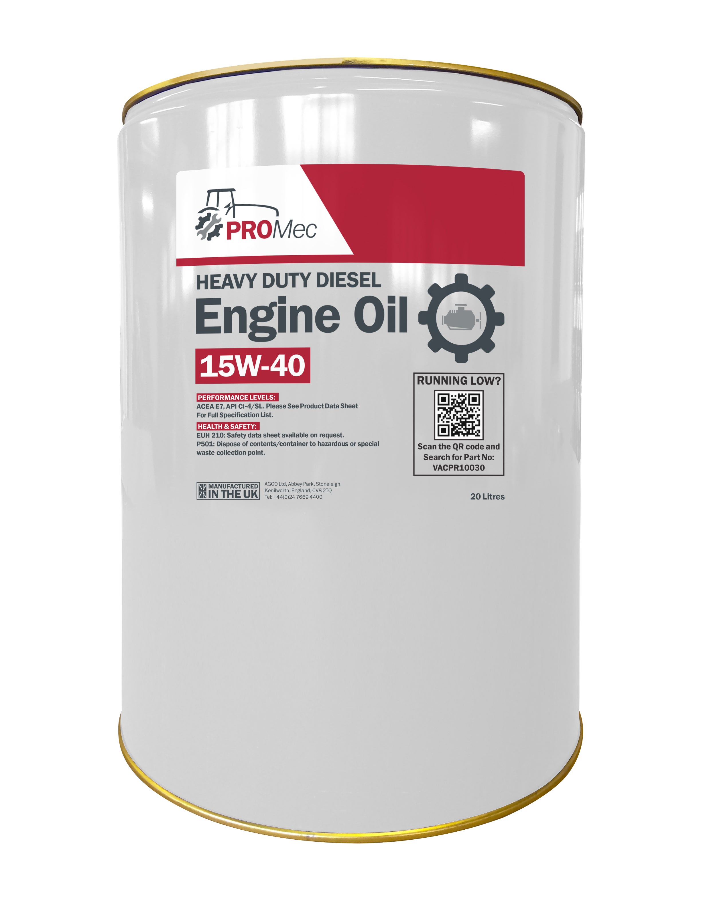 PROMec Engine Oil 15W-40 20L VACPR10030 | AGCO Parts