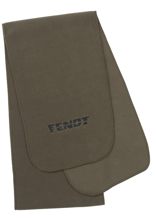 Флисовая шаль Fendt – Оливковая с вязаным логотипом
