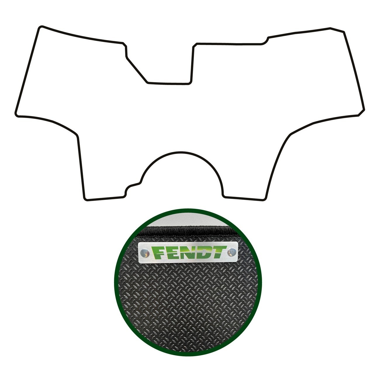 Резиновый напольный коврик PA / FENDT Vario 1000 S5 и VARIO 900 S5-с режимом заднего хода и без тормозов двигателя