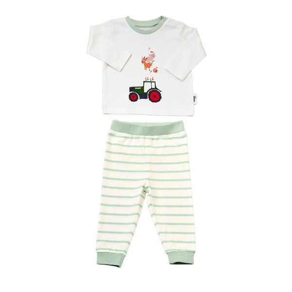 Хлопковая пижама Fendt Baby-трактор и животный принт