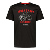 Футболка черная с надписью „Work Smart Live More” — фото 4
