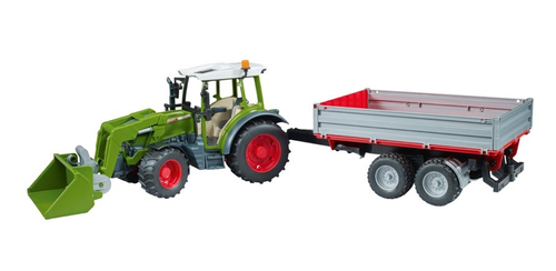 Fendt 211 Vario с фронтальным погрузчиком и прицепом (вес 1:16)